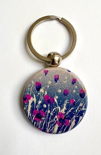 Image 3 of 'Purple Hue' Hand-painted Keyring Pendant