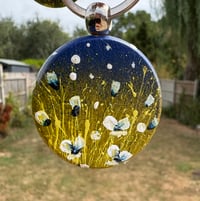 Image 3 of 'Midnight Blue' Hand-painted Keyring Pendant
