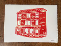 Image 3 of The Steam Packet A4 Linocut Print