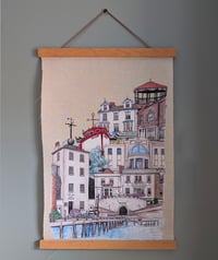 Deal Buildings Natural Fabric Wall Hanging