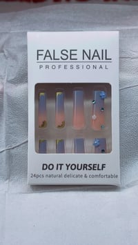 Image 2 of Blue Belle Press-On Nails 🩵🎀