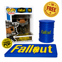 Image 2 of Funko Pop! Fallout Maximus #1765 (3D Printed Sing, Oil Drum & Stickers included)