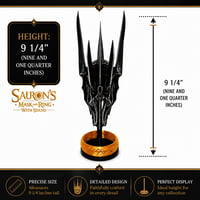 Image 2 of Sauron The Dark Lord Mask & Ring with Stand (3D printed 9 inches tall replica)