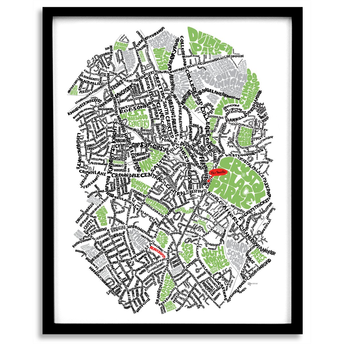 Image of West Norwood & Crystal Palace Type Map
