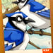 Image of Two Blue Jays / unframed original painting