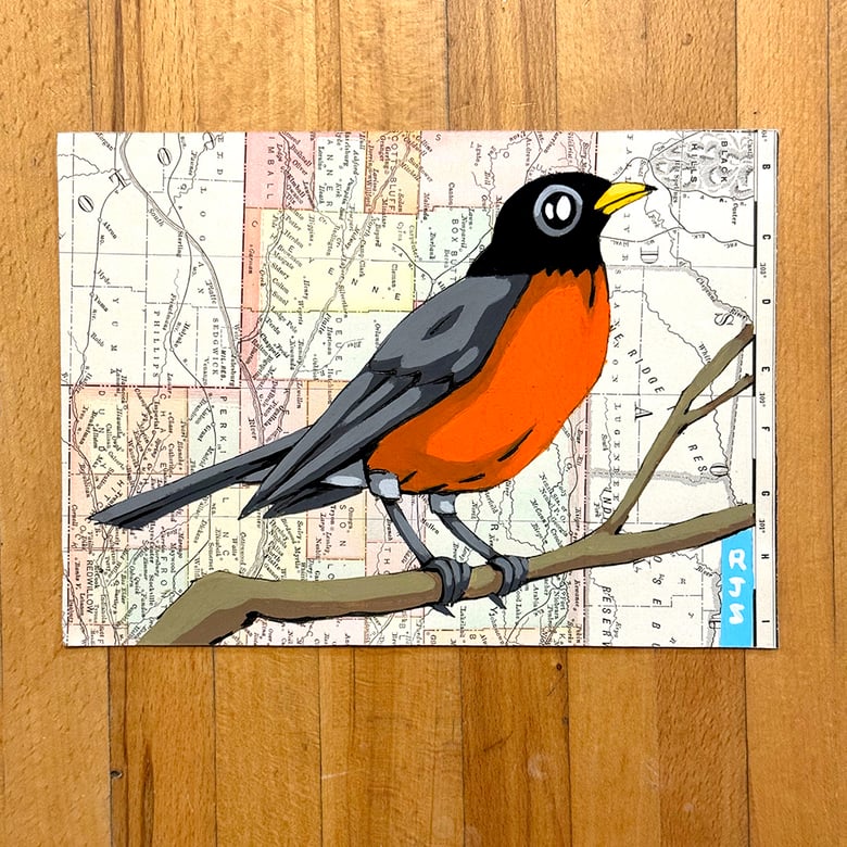 Image of Robin / unframed original painting