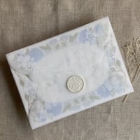 Image 7 of White lace vellum petal pochette for 5x7 card | pack of 10