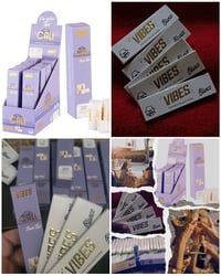 Image 1 of VIBES Rolling Papers Fatty Blanco + Cali Tips Combo