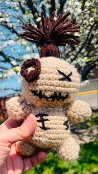 Image 2 of Scrap the Disenfranchised Poppet- Crochet Voodoo Doll Handmade Plush Toy