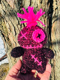 Image 4 of Scrap the Disenfranchised Poppet- Crochet Voodoo Doll Handmade Plush Toy