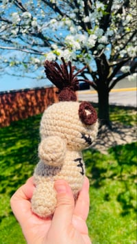 Image 5 of Scrap the Disenfranchised Poppet- Crochet Voodoo Doll Handmade Plush Toy
