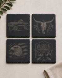 Image 4 of  Custom Engraved Slate Coasters 