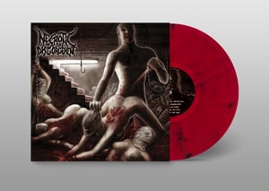 Image of Necrotic Disgorgement - Suffocated in Shrinkwrap VINY-Red Transparent Red & Black Swirl