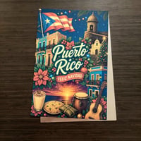 Image 2 of Tablilla en Aluminio Navidad Puerto Rico Icons 8 x 12 Pulgadas