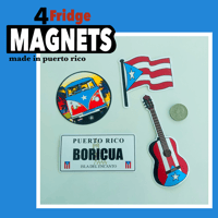 Image 2 of Paquete de 4 imanes de vinilo para nevera Puerto Rico (hechos en Puerto Rico)
