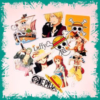 Image 1 of One Piece Anime Waterproof Stickers lot of 10