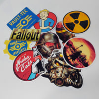 Image 1 of 10 FALLOUT Waterproof Vinyl Stickers (Size 2 Inches Plus)