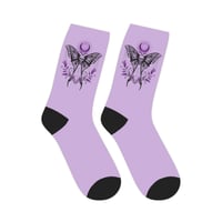 Image 1 of 'Moon Moth' Mid-Length Socks