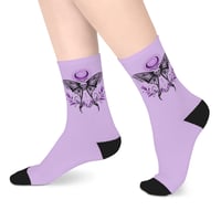 Image 2 of 'Moon Moth' Mid-Length Socks