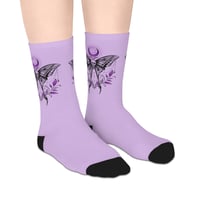 Image 3 of 'Moon Moth' Mid-Length Socks