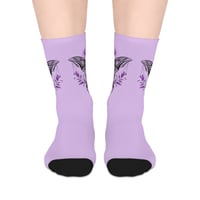 Image 4 of 'Moon Moth' Mid-Length Socks