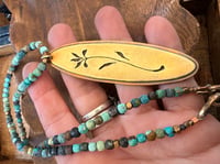Image 7 of Matinal . Turquoise and brass necklace 