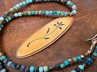 Image 10 of Matinal . Turquoise and brass necklace 