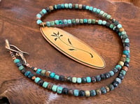 Image 11 of Matinal . Turquoise and brass necklace 
