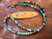 Image 16 of Matinal . Turquoise and brass necklace 