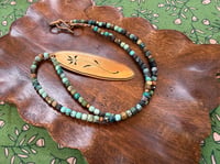 Image 18 of Matinal . Turquoise and brass necklace 