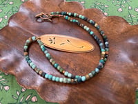 Image 8 of Matinal . Turquoise and brass necklace 