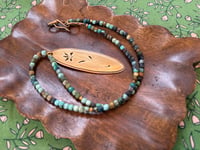 Image 19 of Matinal . Turquoise and brass necklace 
