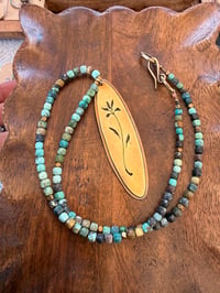 Image 20 of Matinal . Turquoise and brass necklace 