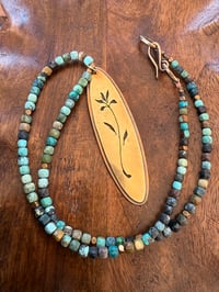 Image 21 of Matinal . Turquoise and brass necklace 