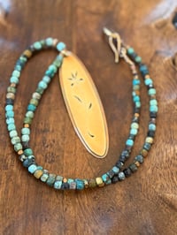 Image 15 of Matinal . Turquoise and brass necklace 