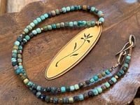 Image 3 of Matinal . Turquoise and brass necklace 