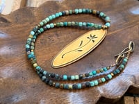 Image 22 of Matinal . Turquoise and brass necklace 