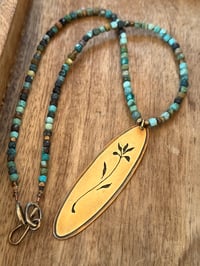 Image 23 of Matinal . Turquoise and brass necklace 