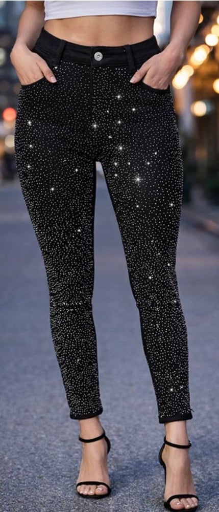 Image of SPARKLY SKINNY JEANS 