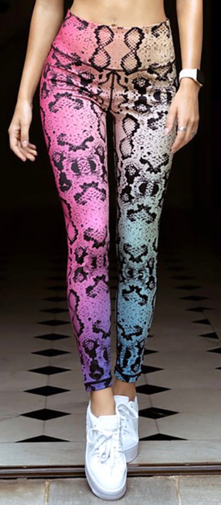 Image of SNAKE SKIN CAPRI LEGGINGS 