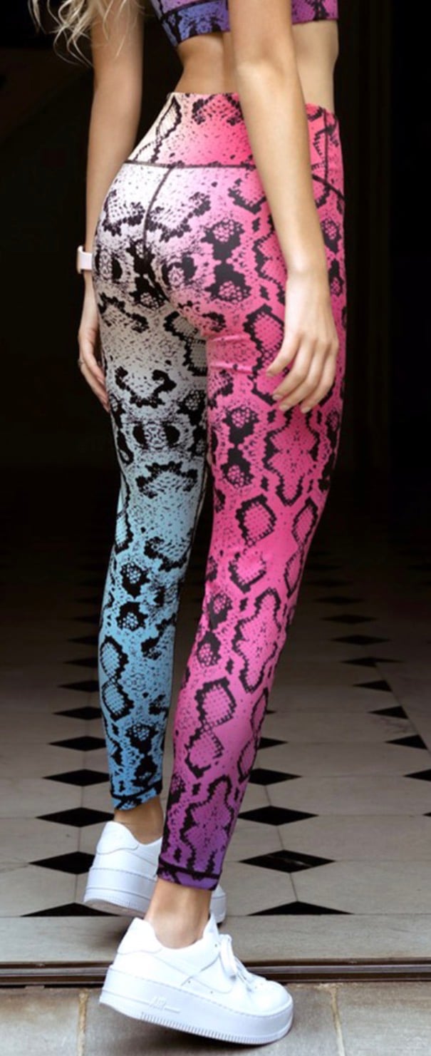 Image of SNAKE SKIN CAPRI LEGGINGS 