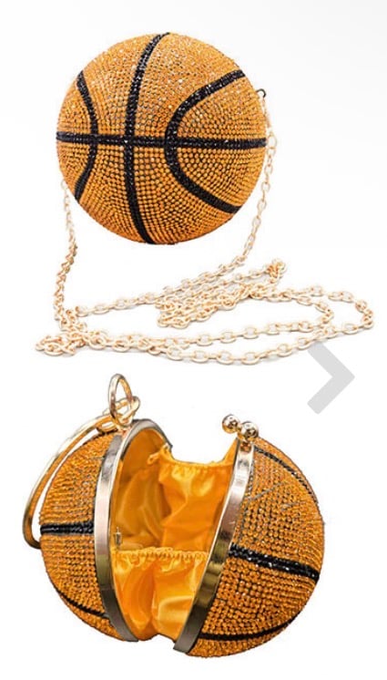 Image of RHINESTONE BASKETBALL HANDBAG