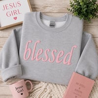 Image 2 of Blessed Puff Print Sweatshirt