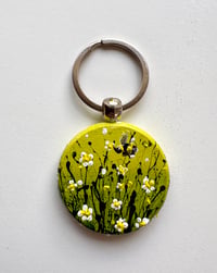 Image 4 of 'Lemon Bee' Hand-painted Keyring Pendant