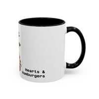 Image 2 of Stealing Hearts & Hamburgers Coffee Mug — Cute Burglar Character Accent Mug