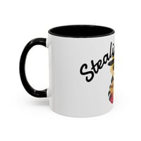 Image 3 of Stealing Hearts & Hamburgers Coffee Mug — Cute Burglar Character Accent Mug