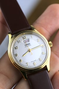Image 4 of 1990s Oris Triple Date 7429 - Manual Winding Movement