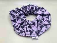 Bats on Purple Scrunchie
