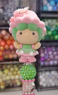 Image 1 of Lime Chiffon Rhinestone Pen (1027)