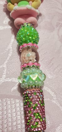 Image 2 of Lime Chiffon Rhinestone Pen (1027)